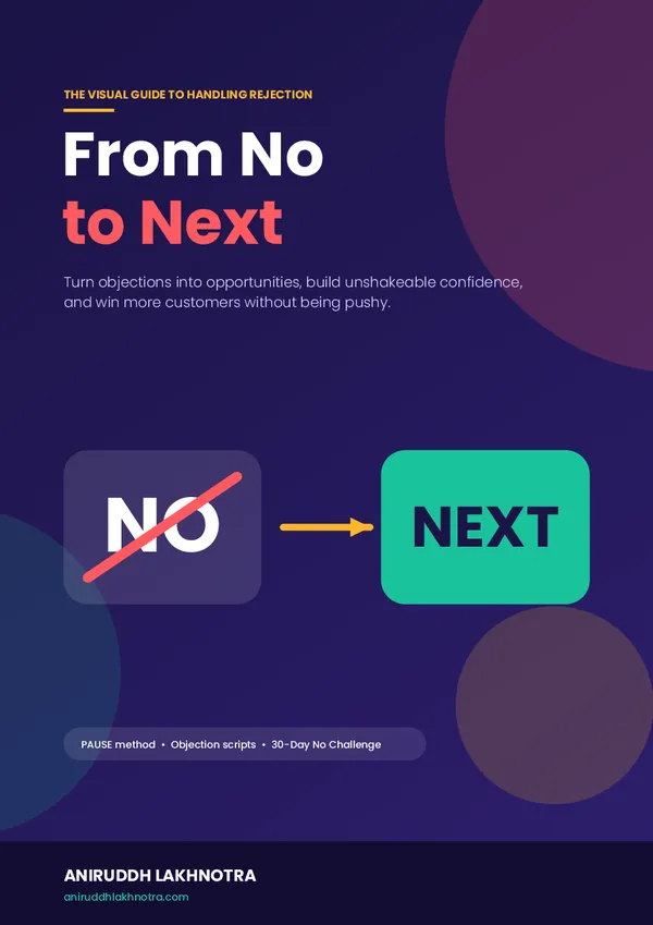 From No to Next eBook cover by Aniruddh Lakhnotra